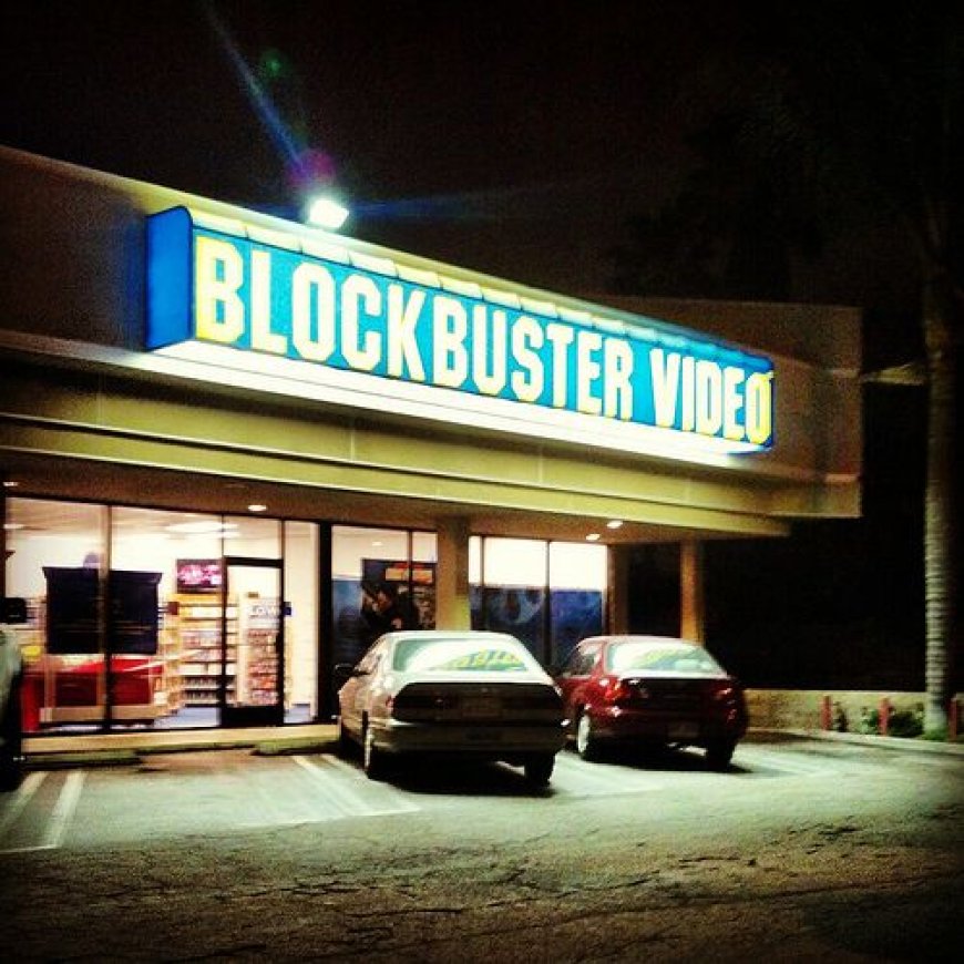 Blockbuster video rental store in the 1980s