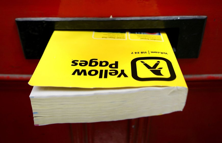 Yellow Pages Book inside a letter box