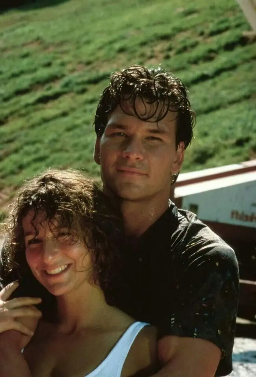 Swayze and Grey on the set of Dirty Dancing