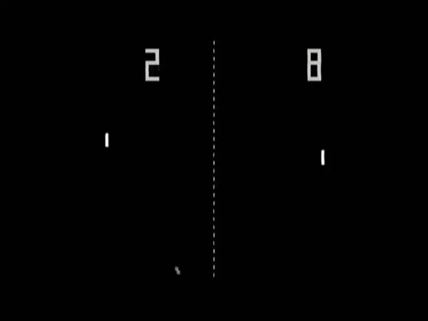 Pong game form the eighties