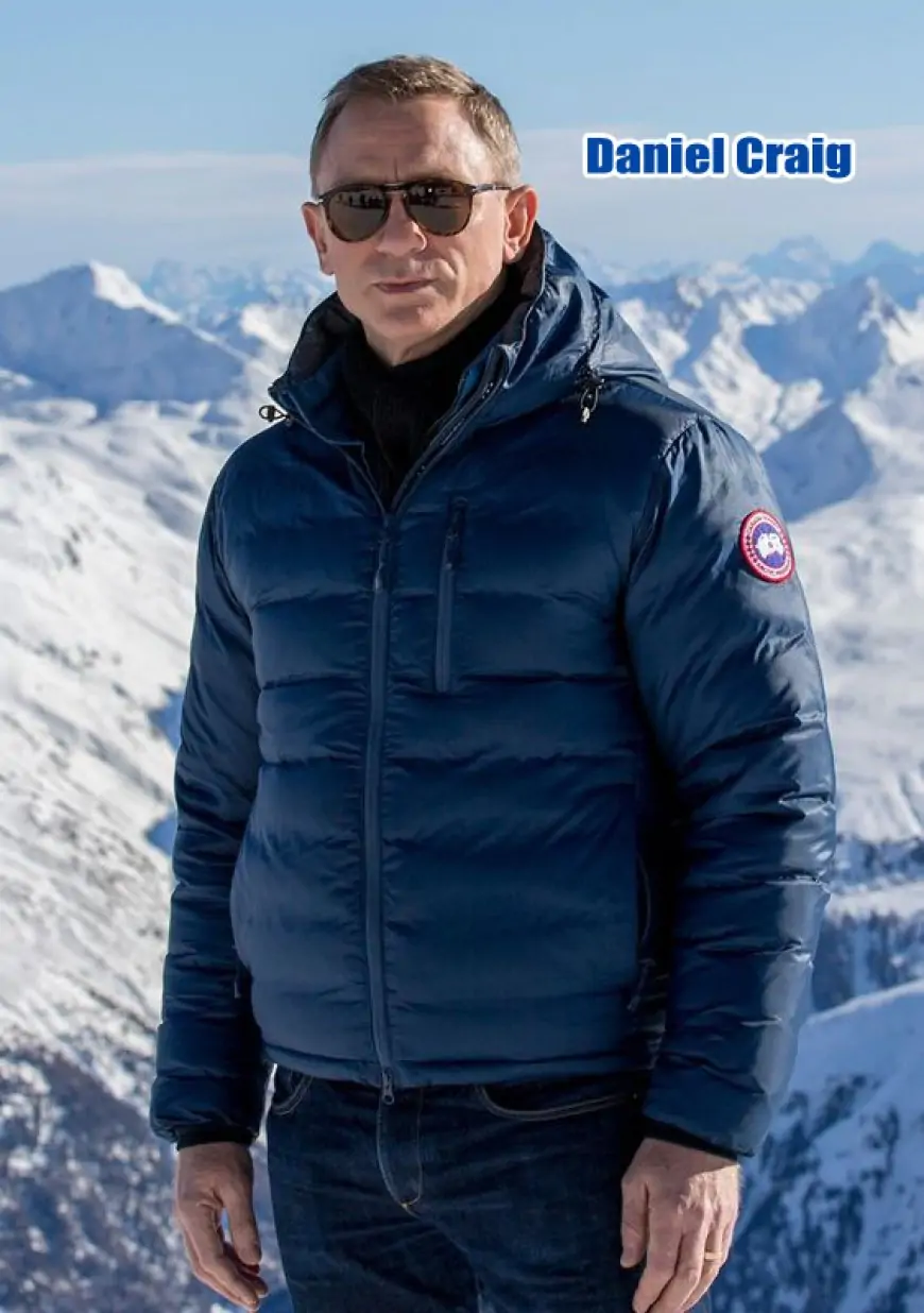 Daniel Craig wearing a puffer jacket