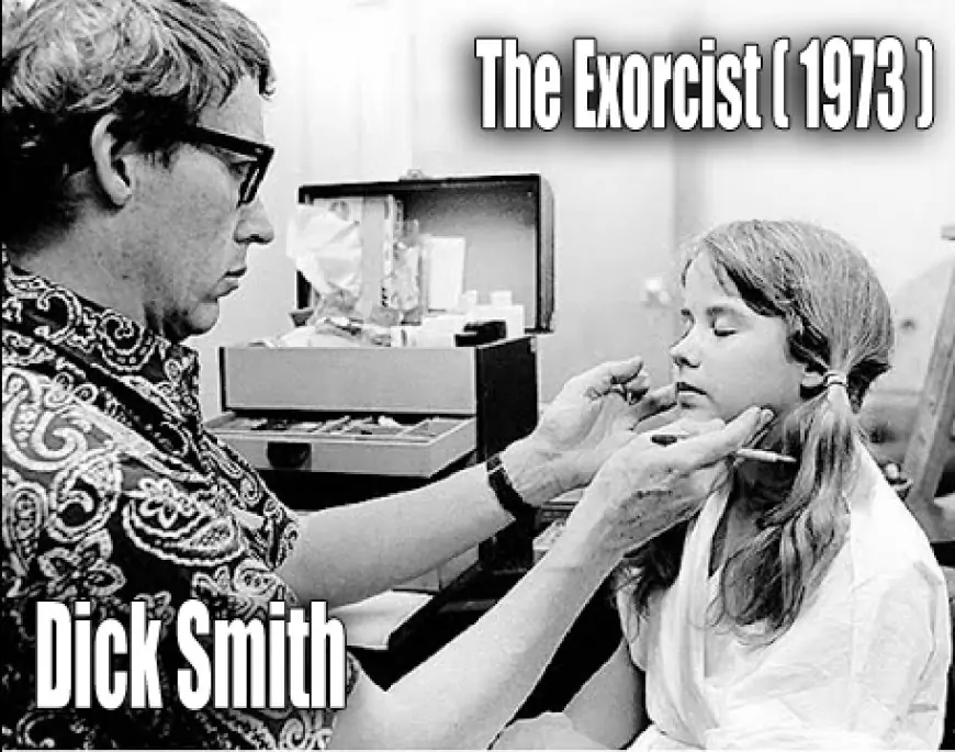 Dick Smith Applying makeup on Linda Blair: The Exorcist 1973