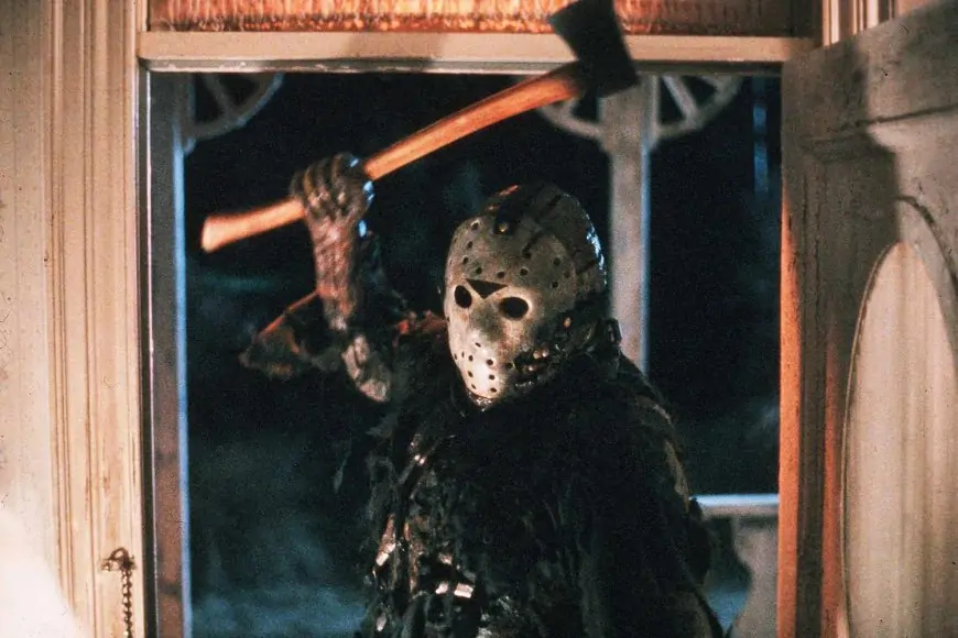 Jason holding axe: Friday the 13th (1980 film)