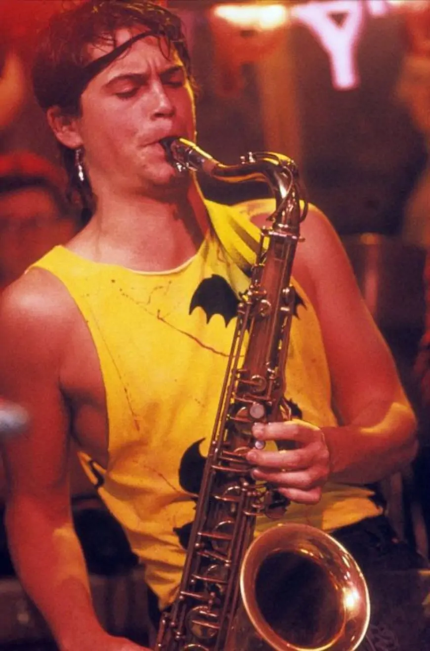 Billy Hicks playing the saxophone: St. Elmo's Fire