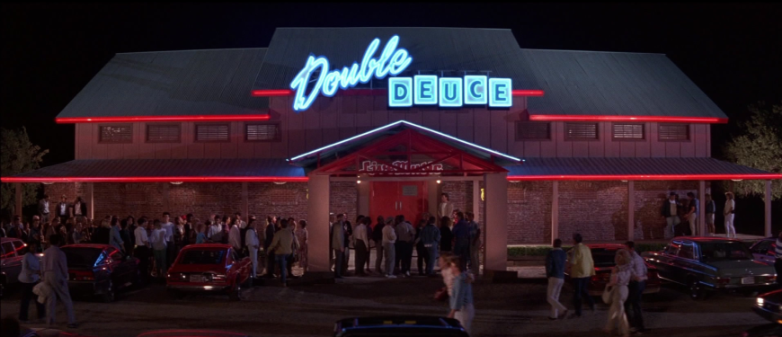 Double Deuce from outside at night: Road House 1989