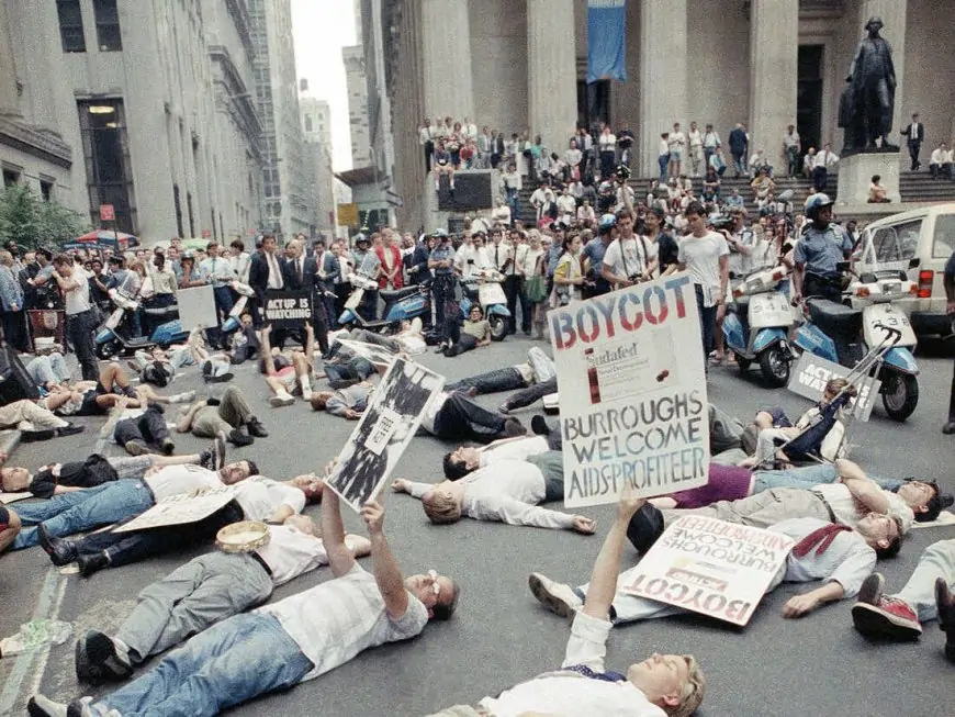 AIDS protesters in the 1980s