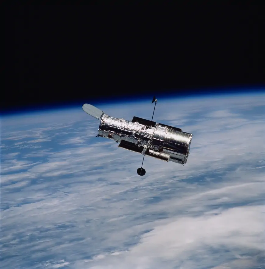Hubble Space Telescope over the Earth