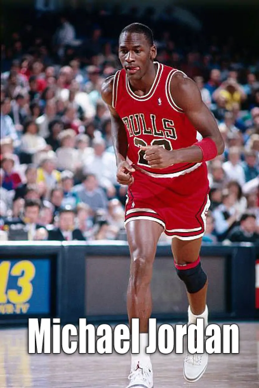 Michael Jordan playing for the Chicago Bulls during the 80s