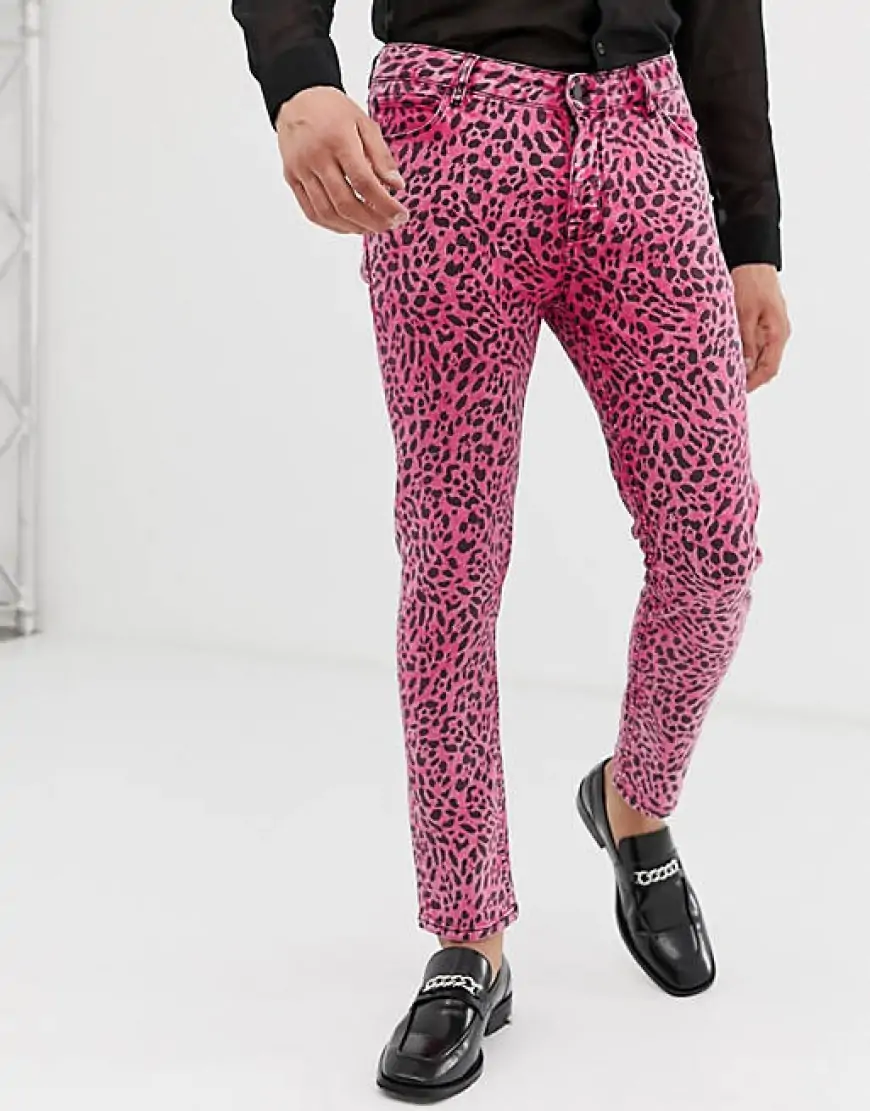 Pink Leopard Print Pants