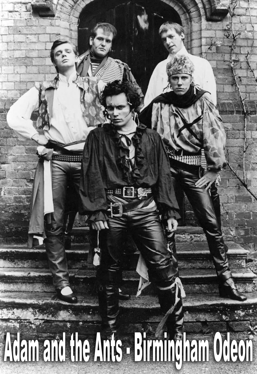 Adam and the Ants backstage at the Birmingham Odeon